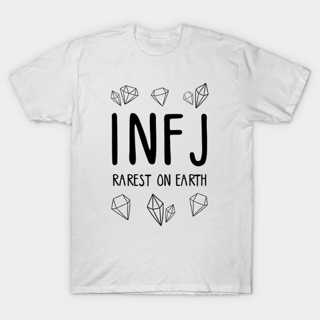 INFJ, rarest on Earth T-Shirt by krimons